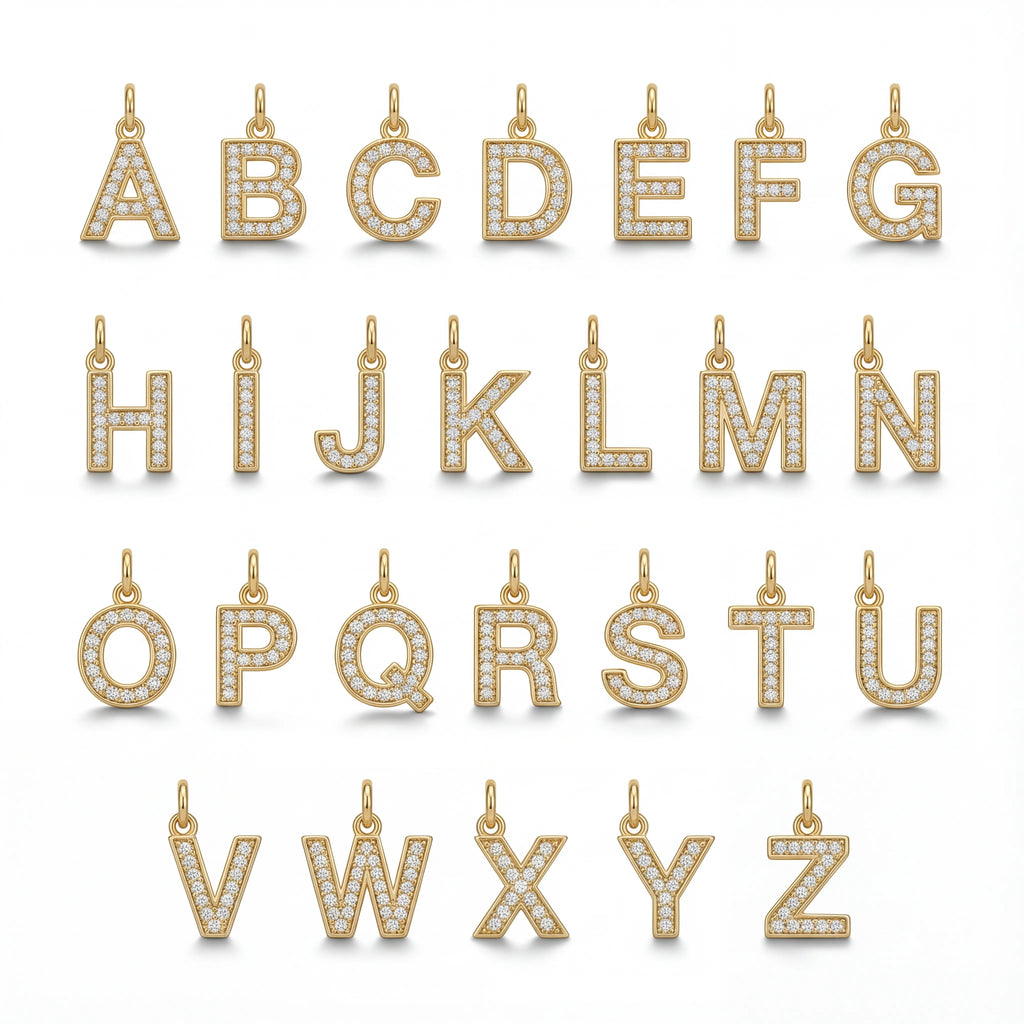 14K Gold Snake Chain Initial Necklace