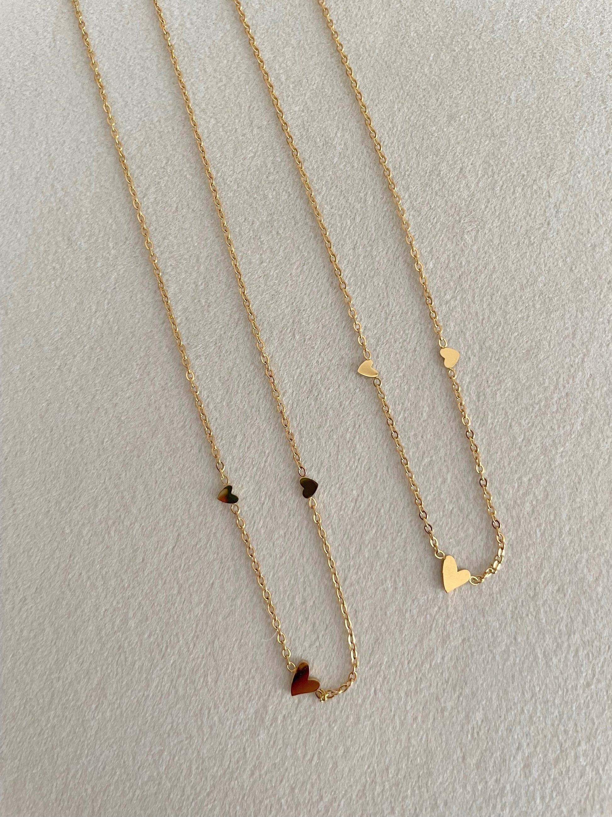 14K Gold Triple Heart Necklace – A Timeless Symbol of Love