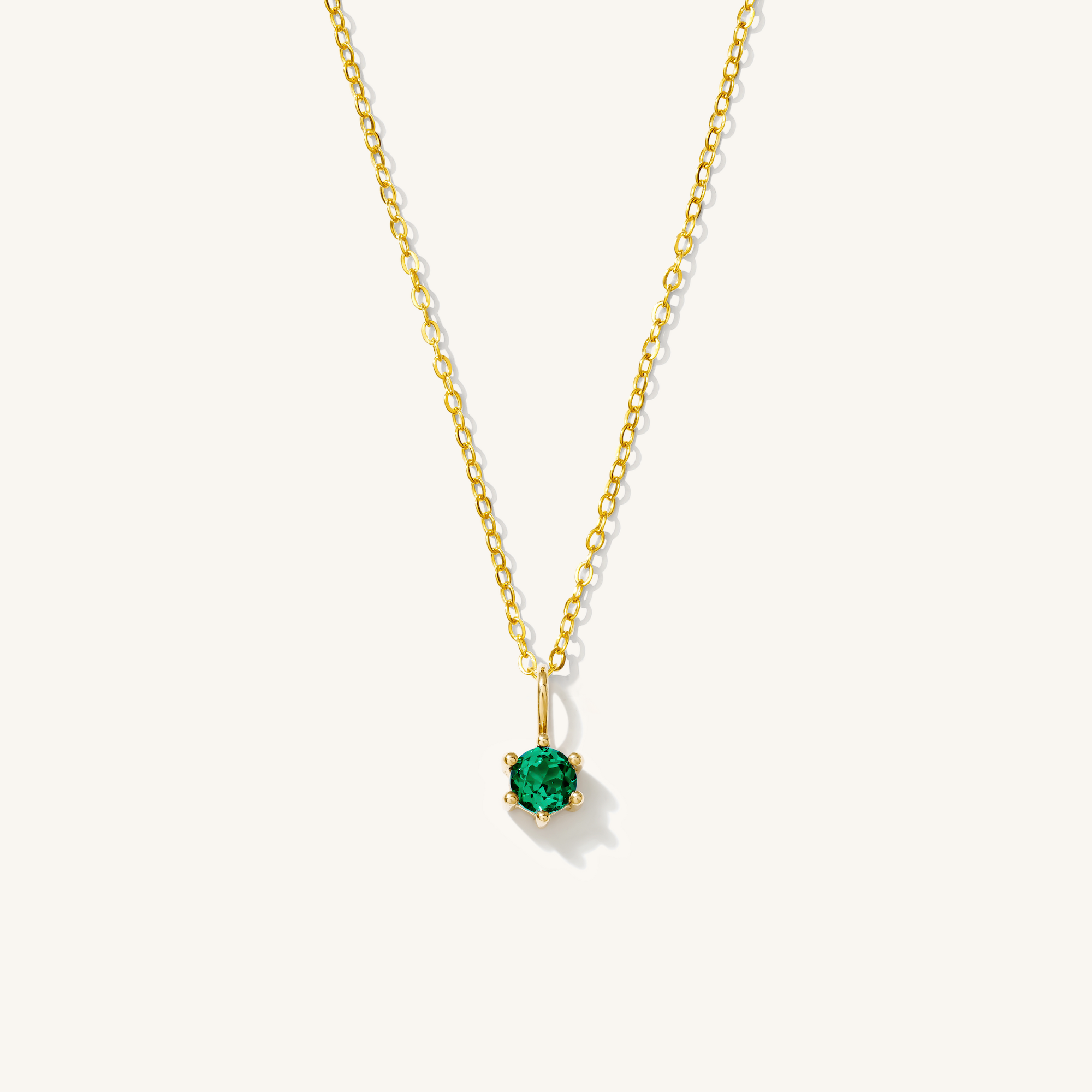 14k Birthstone Charm Necklace