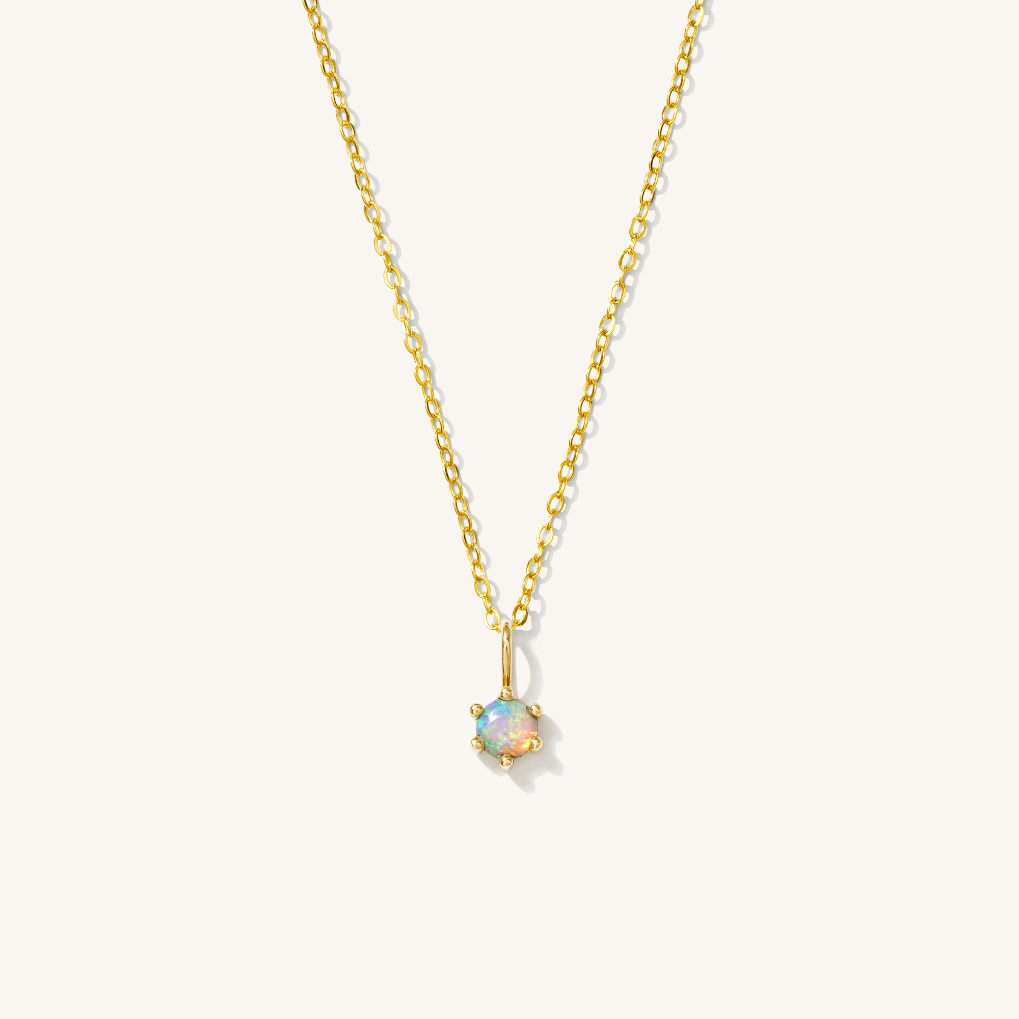 14k Birthstone Charm Necklace