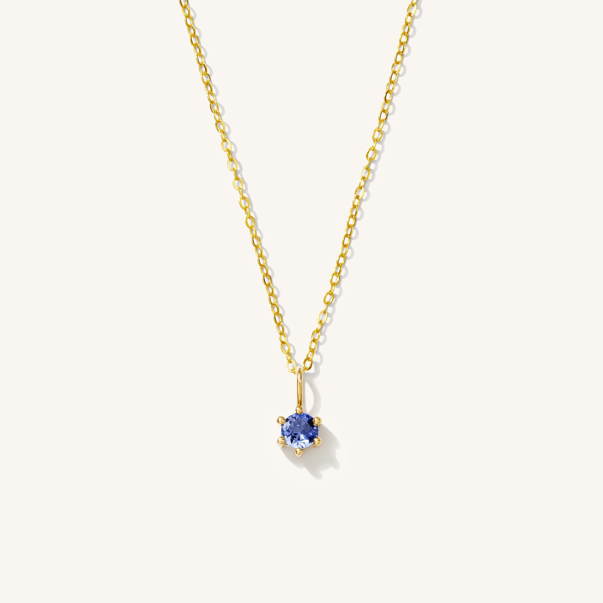 14k Birthstone Charm Necklace