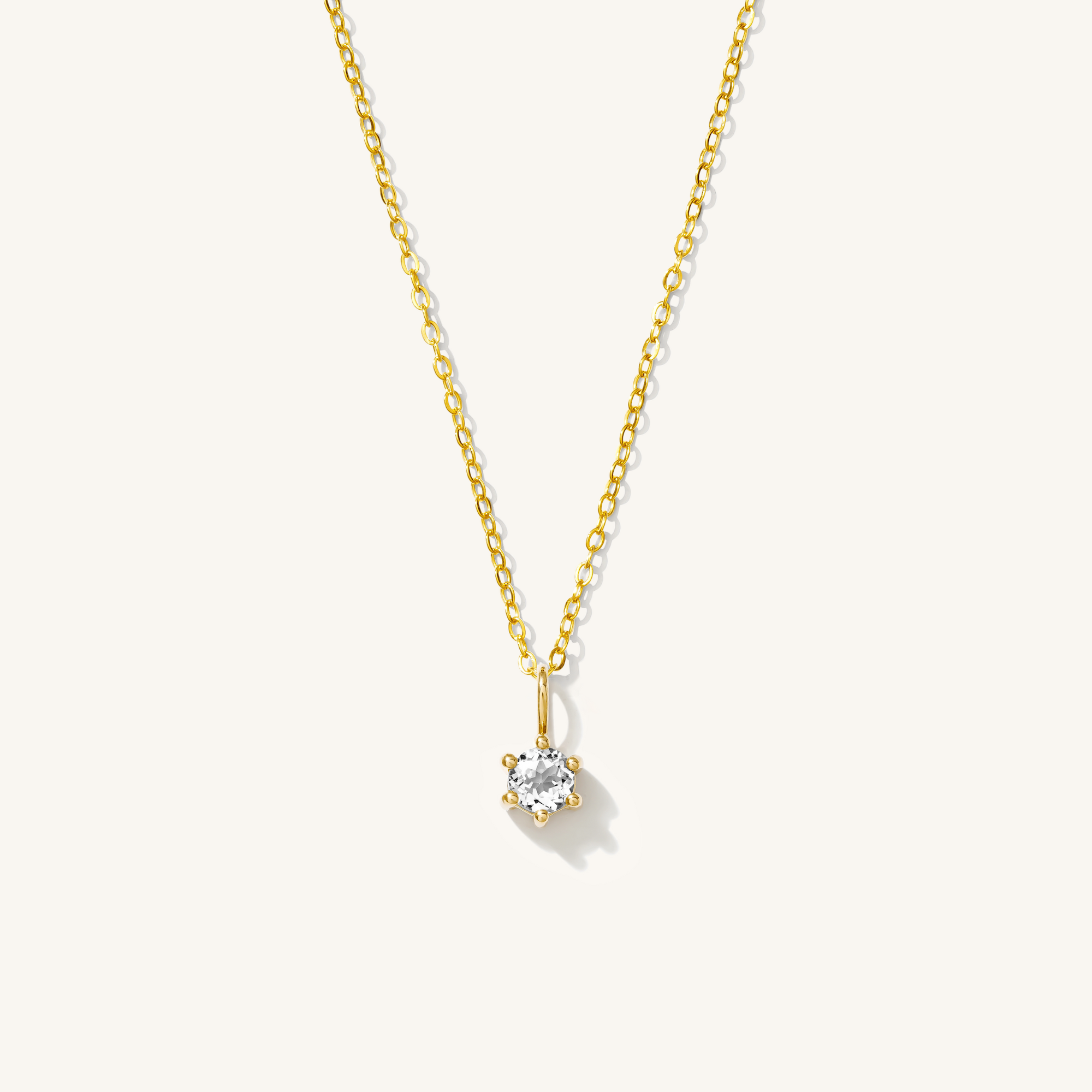 14k Birthstone Charm Necklace