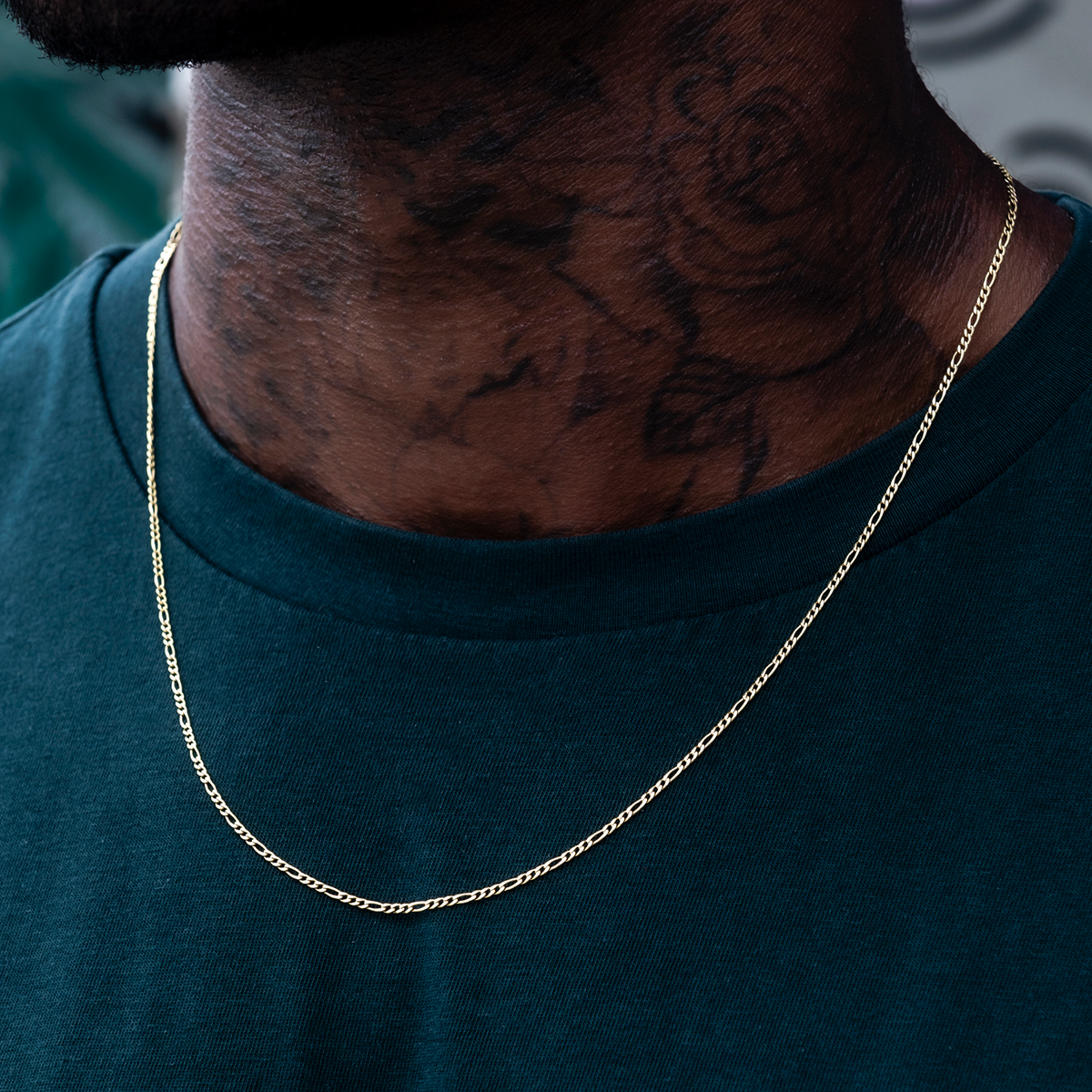 Figaro Chain in 14K Gold- 2mm