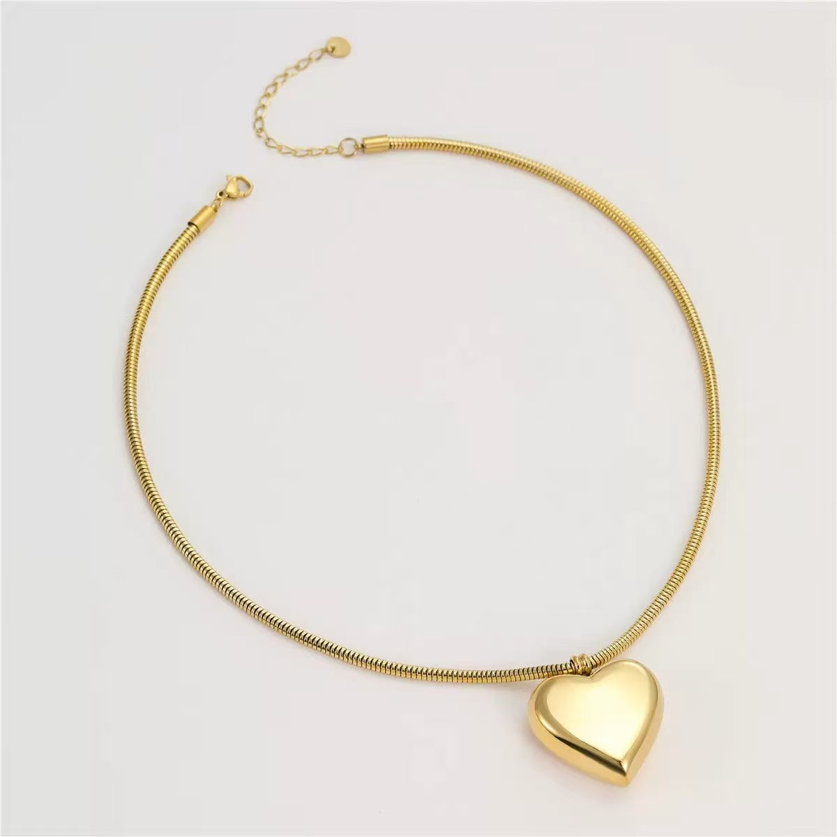 14K Gold Heart Pendant Necklace