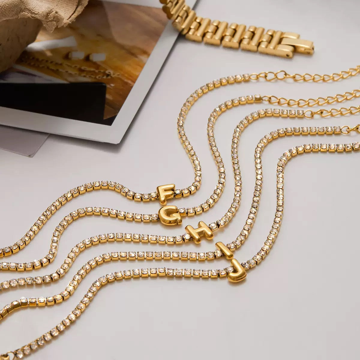 Dazzling Initial Tennis Bracelet