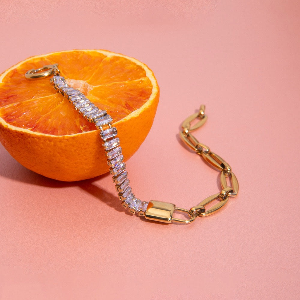 Gold Tennis Bracelet (Half)