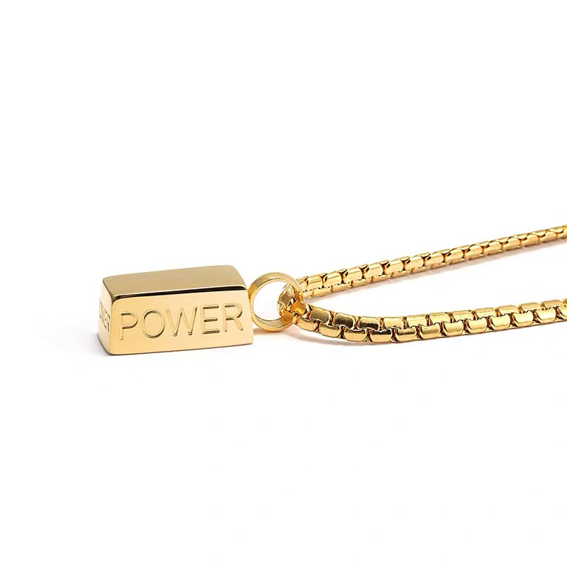 14K Gold “POWER” Necklace