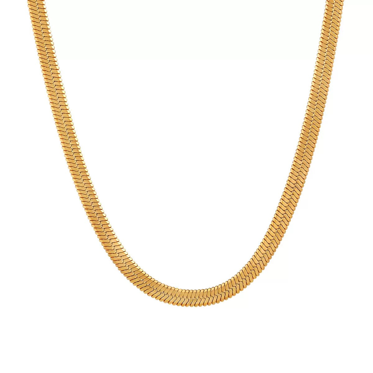 14K Gold Herringbone Necklace