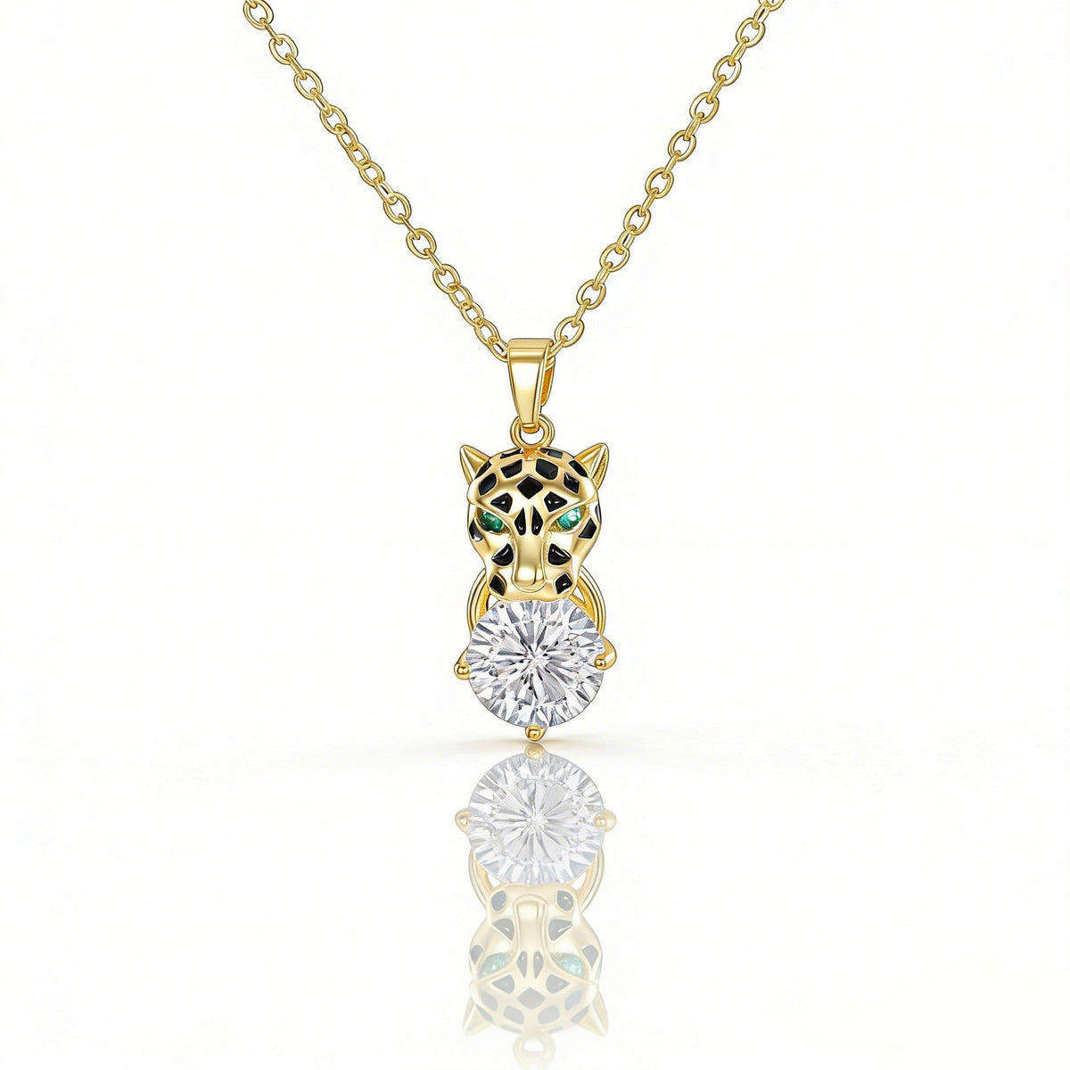 14K Gold Panther Pendant Necklace