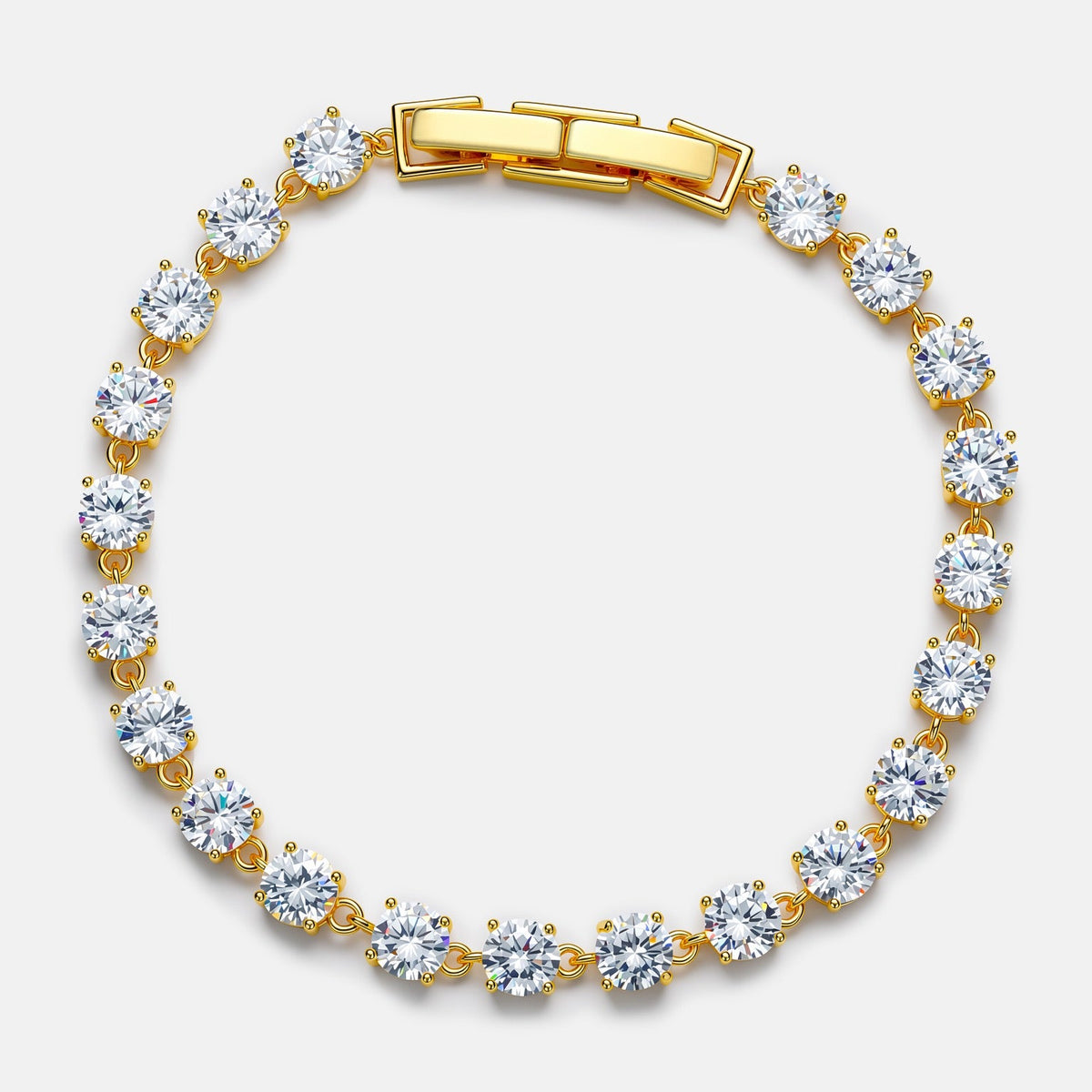 Floating Round-Cut Tennis Bracelet