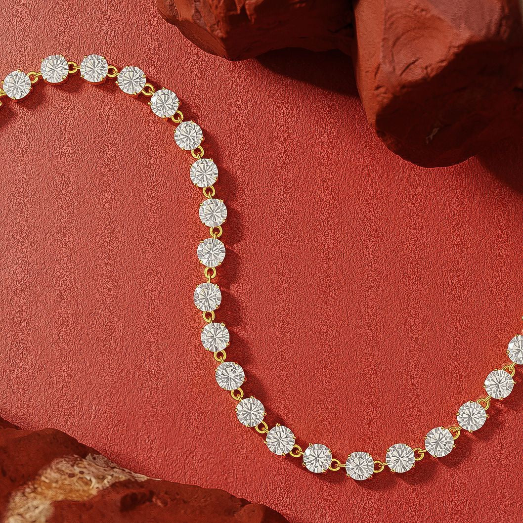 Floating Round-Cut Tennis Bracelet