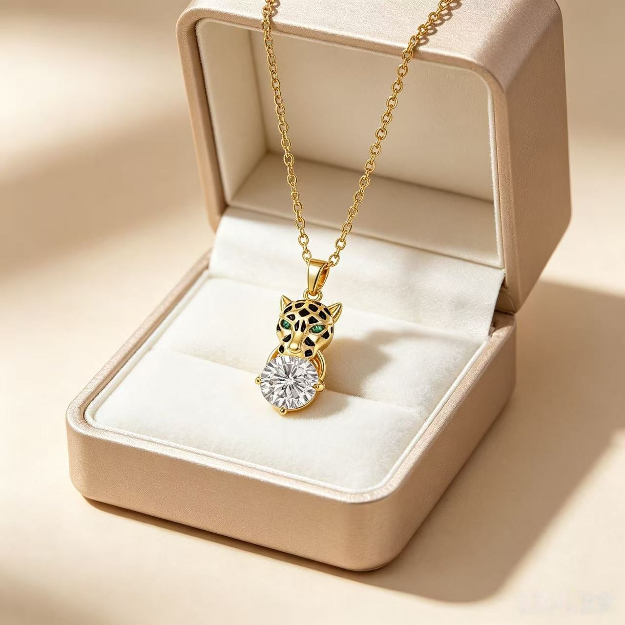 14K Gold Panther Pendant Necklace