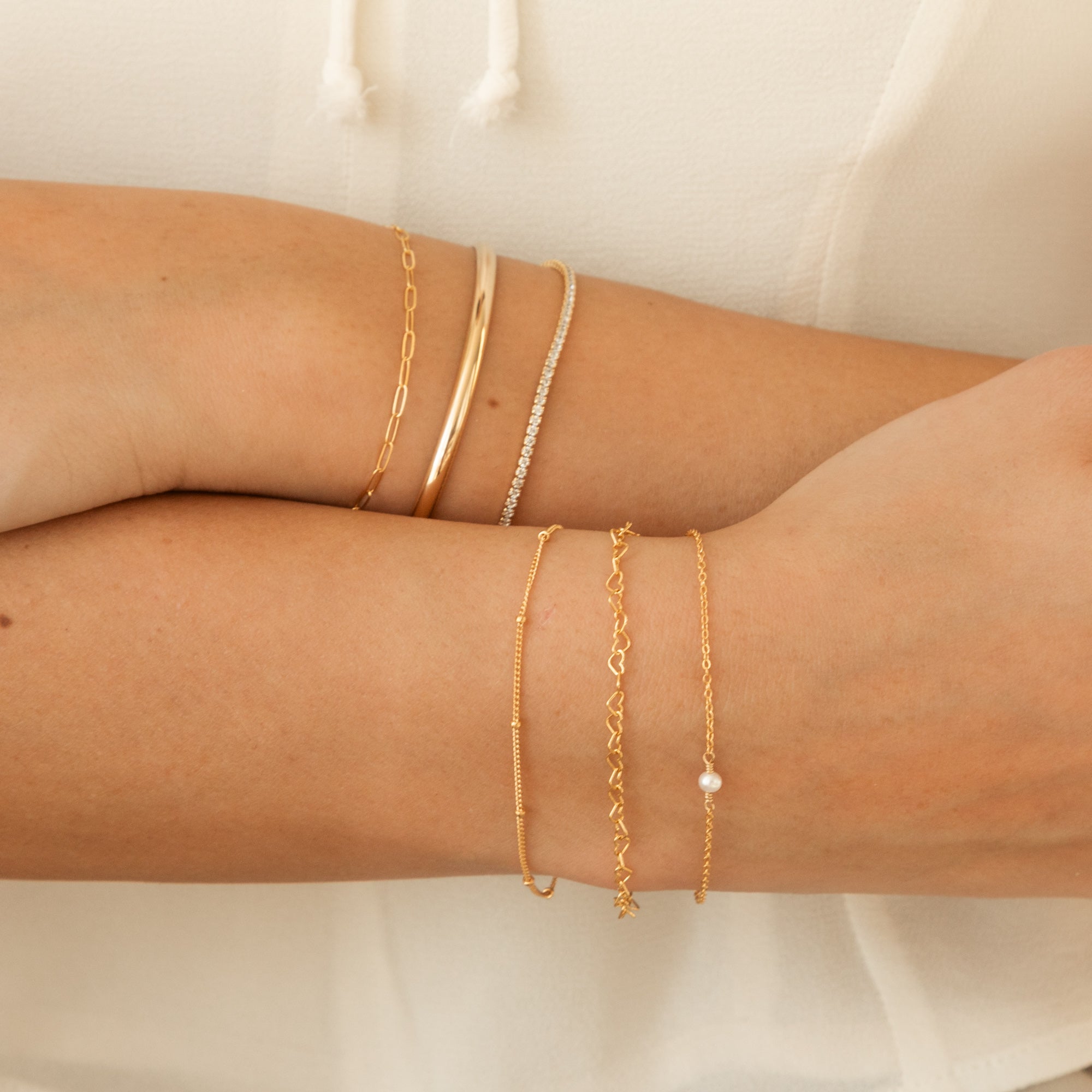 Dainty Heart Chain Bracelet