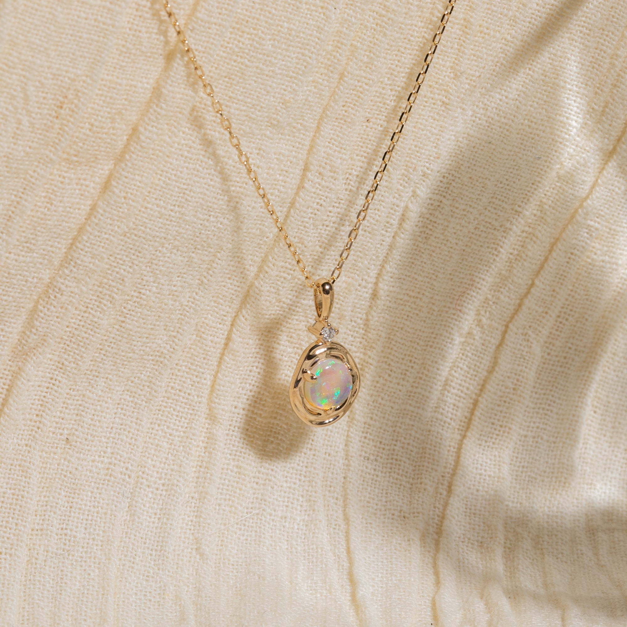 Opal Pebble Necklace - Reversible