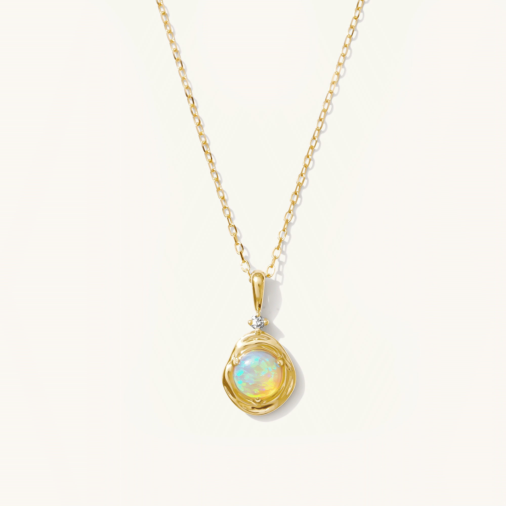 Opal Pebble Necklace - Reversible