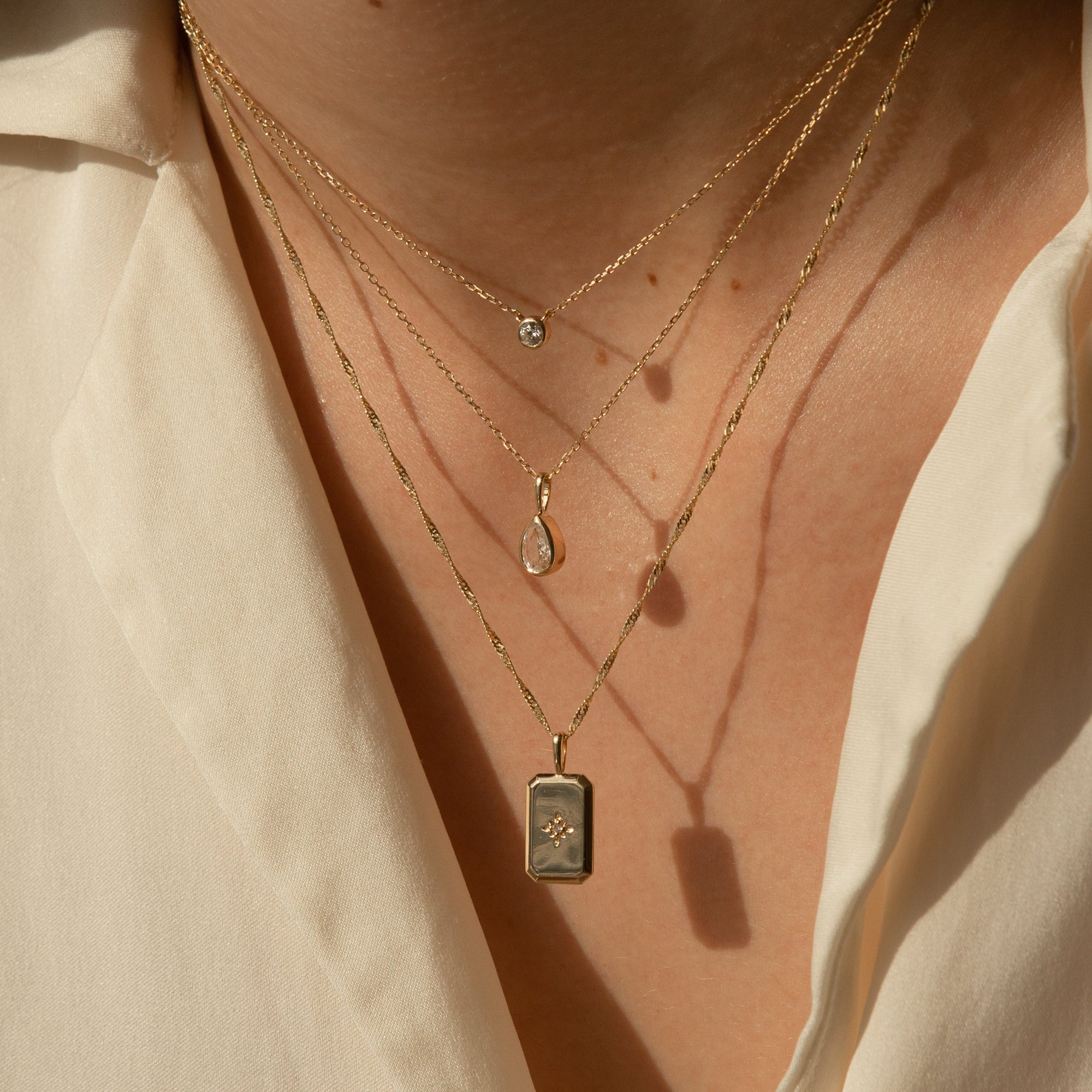 Sapphire Teardrop Necklace