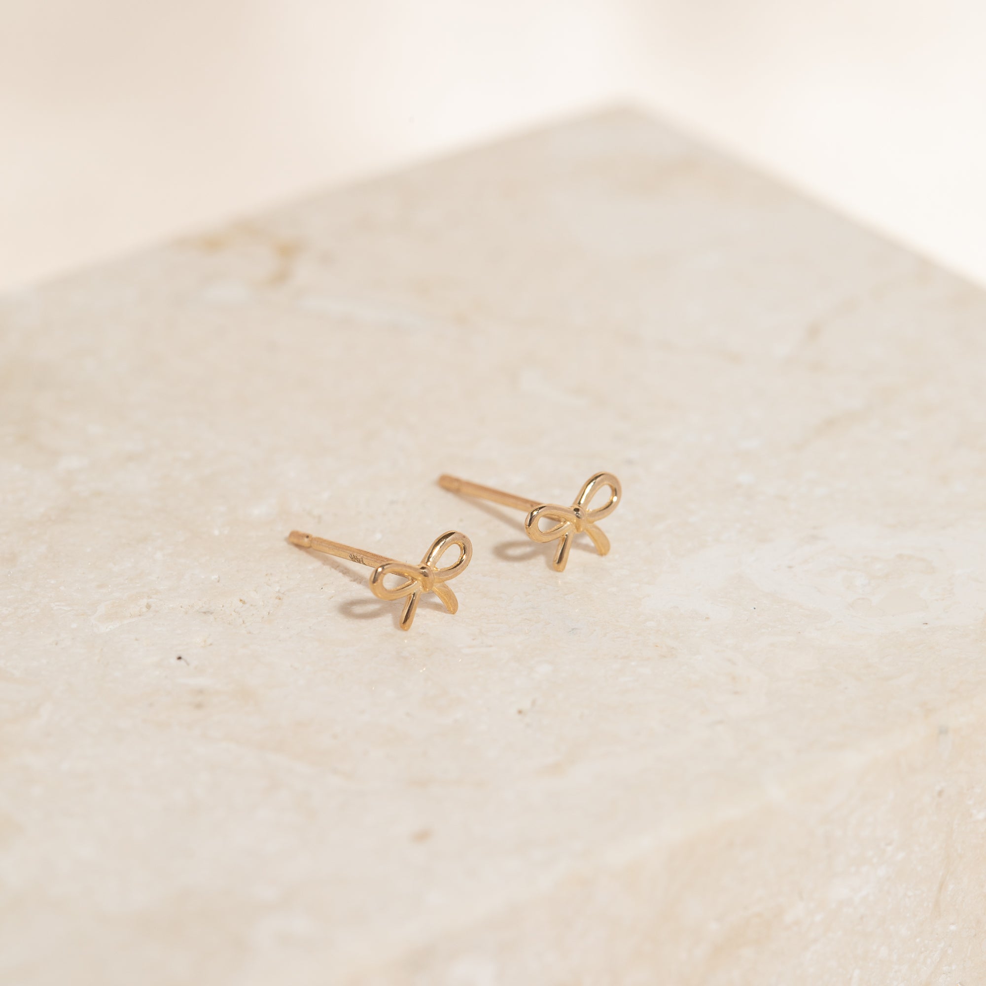 Tiny Bow Stud Earrings