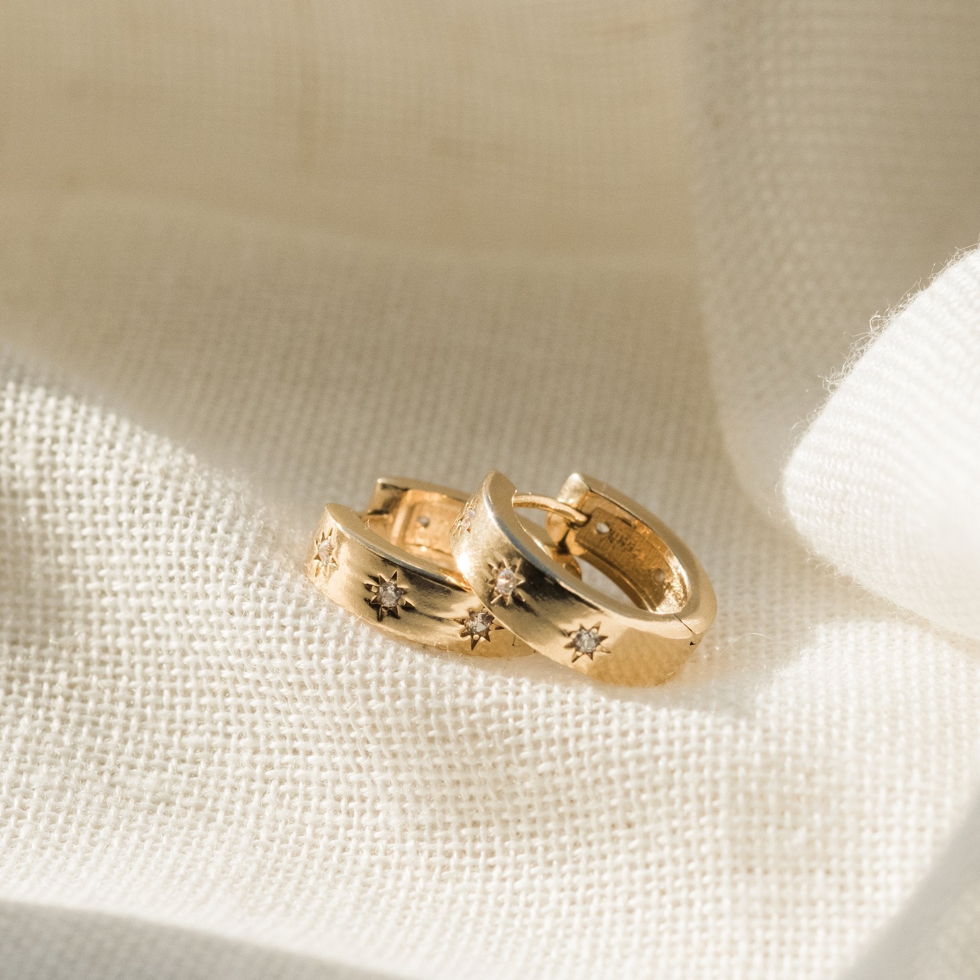 Starburst Huggie Earrings