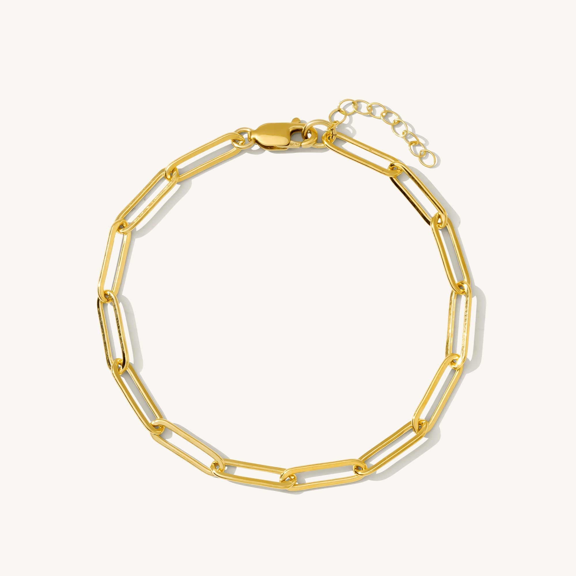 14K Gold Chunky Paperclip Bracelet