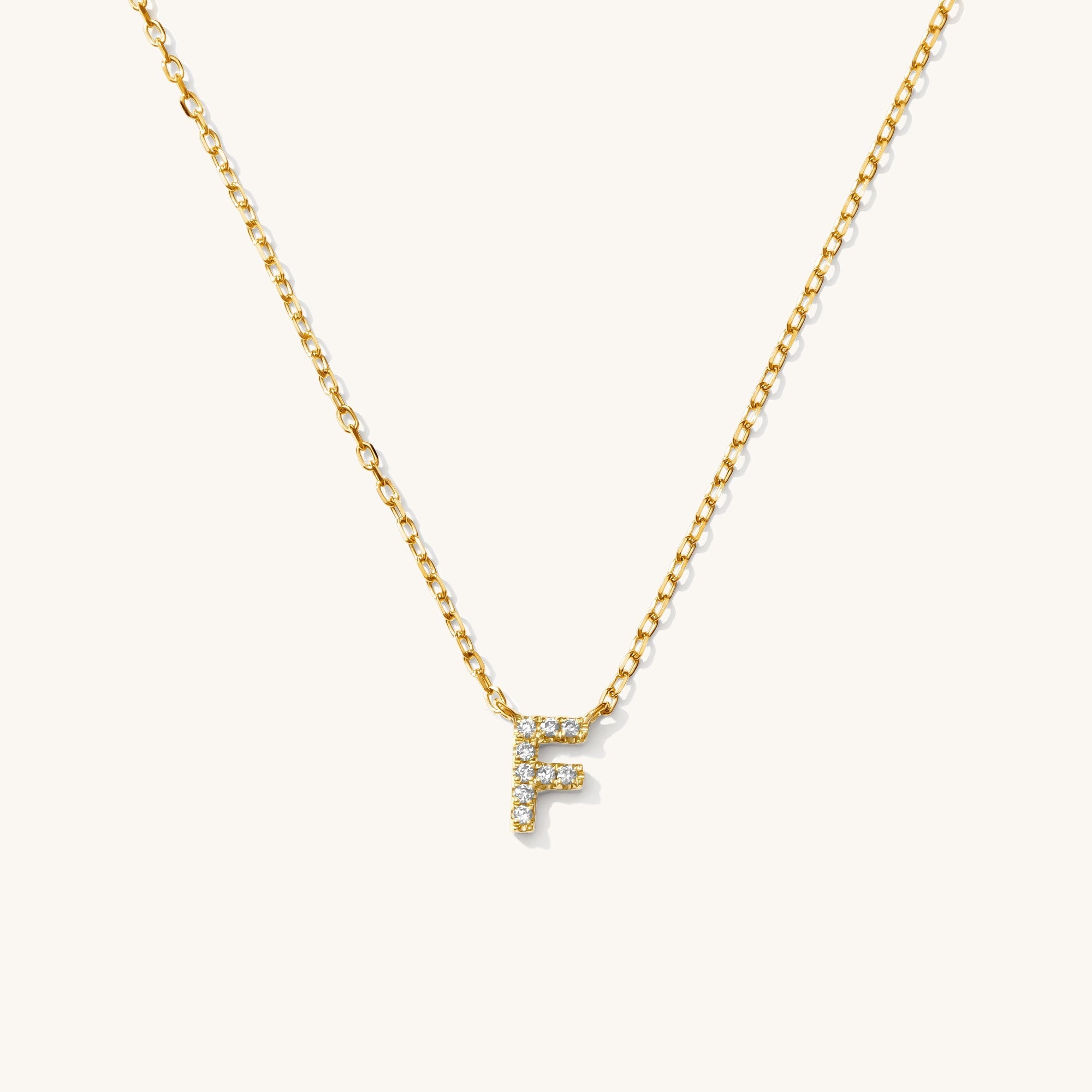 Pavé Diamond Initial Necklace