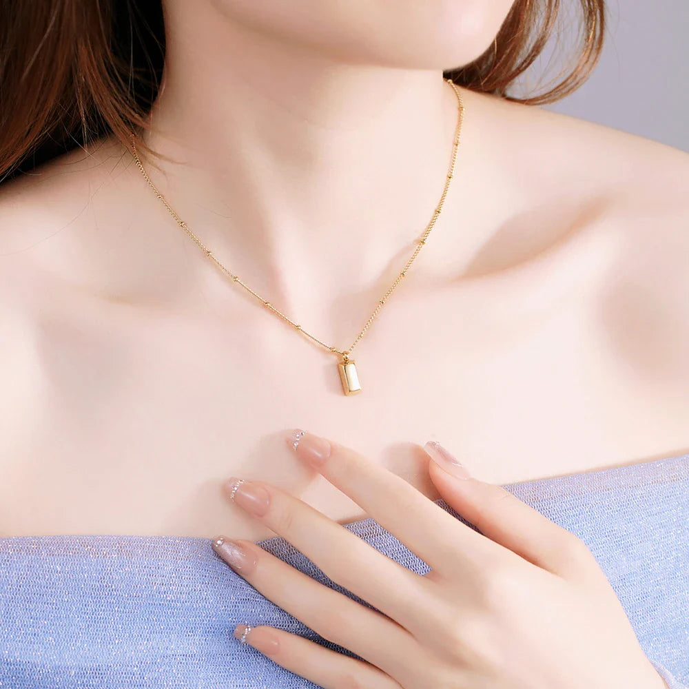 14K Gold Bar Necklace--A Symbol of Ambition & Value
