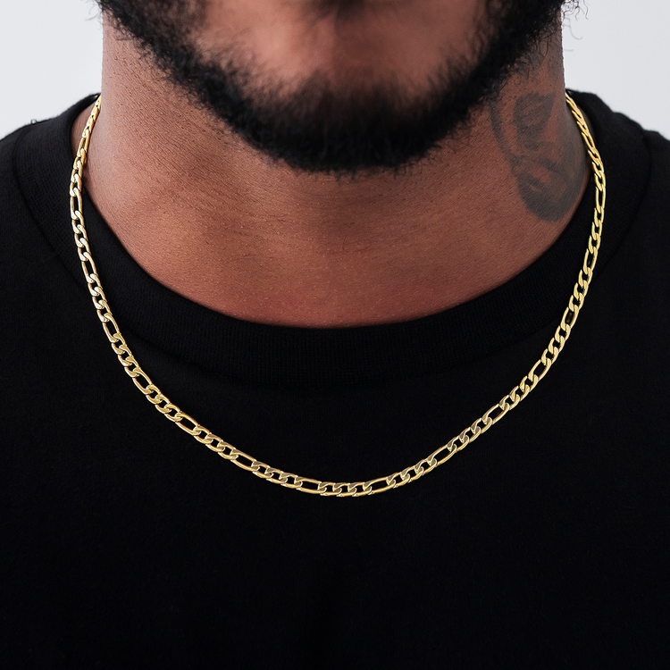 Figaro Chain in 14K Gold - 4mm