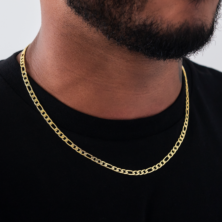 Figaro Chain in 14K Gold - 4mm