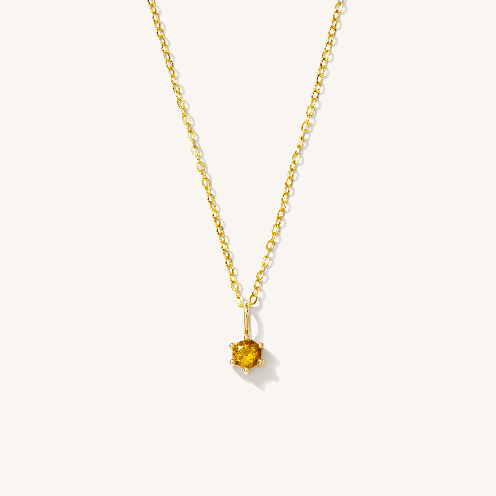 14k Birthstone Charm Necklace