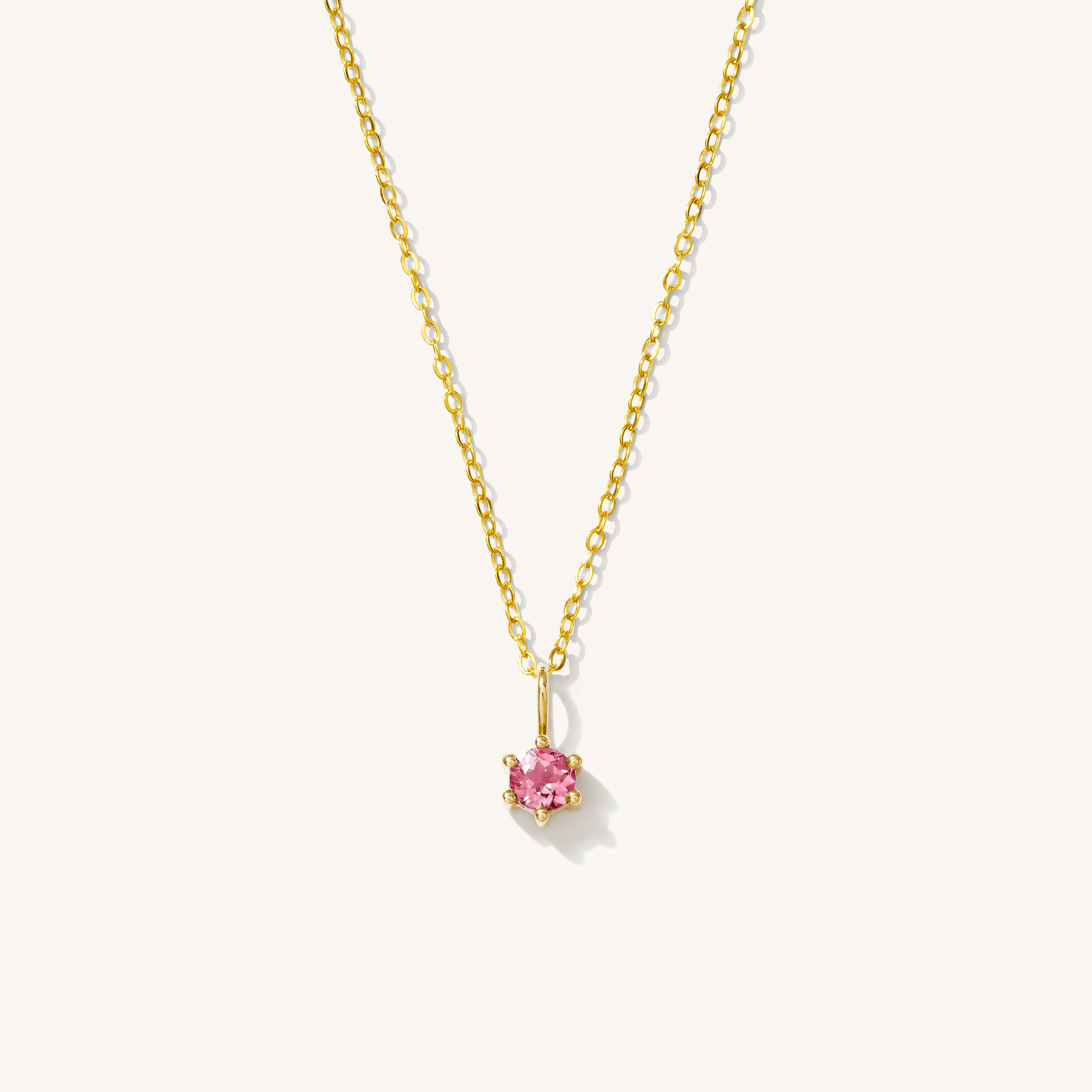 14k Birthstone Charm Necklace