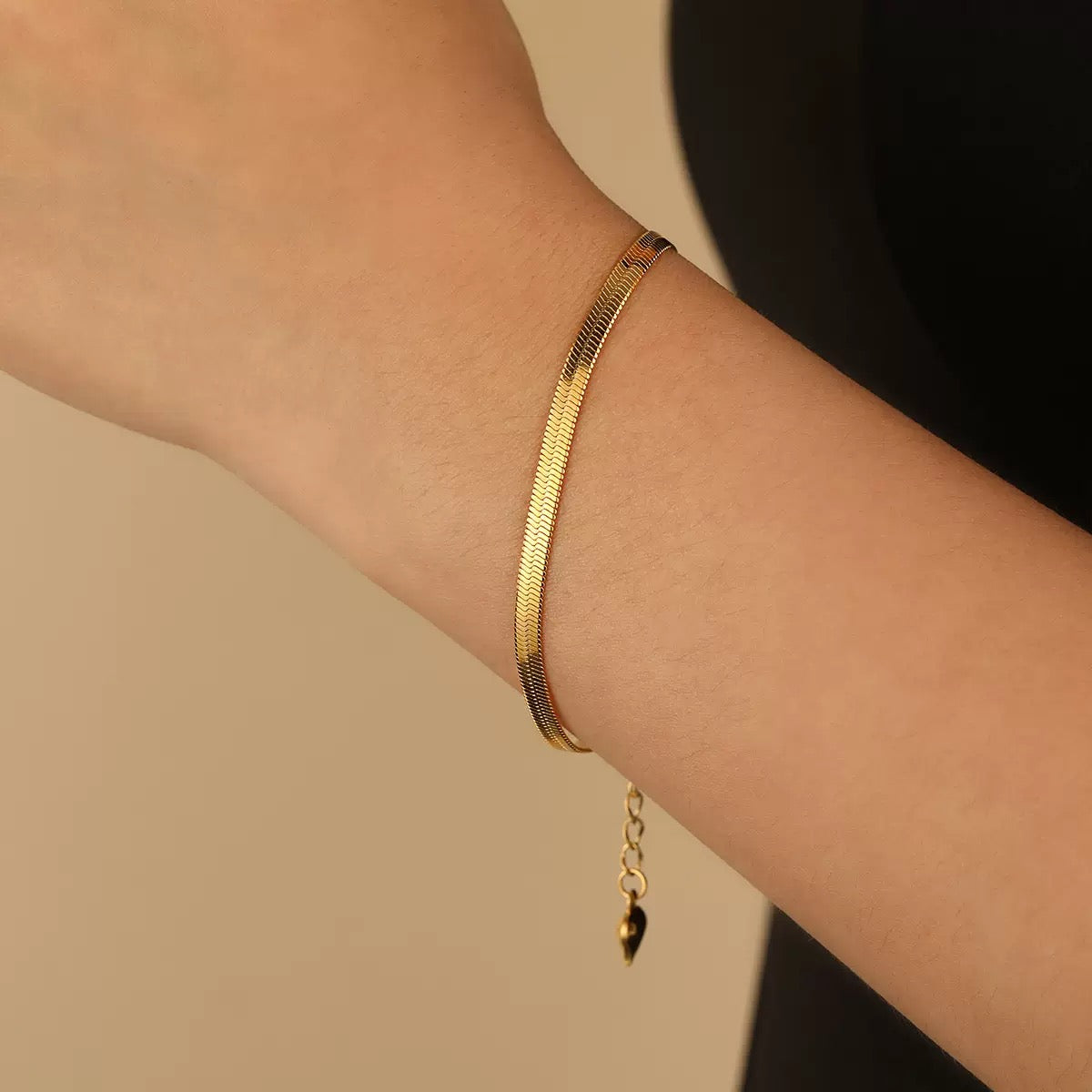 14K Gold Snake Chain Bracelet-Easy to Style