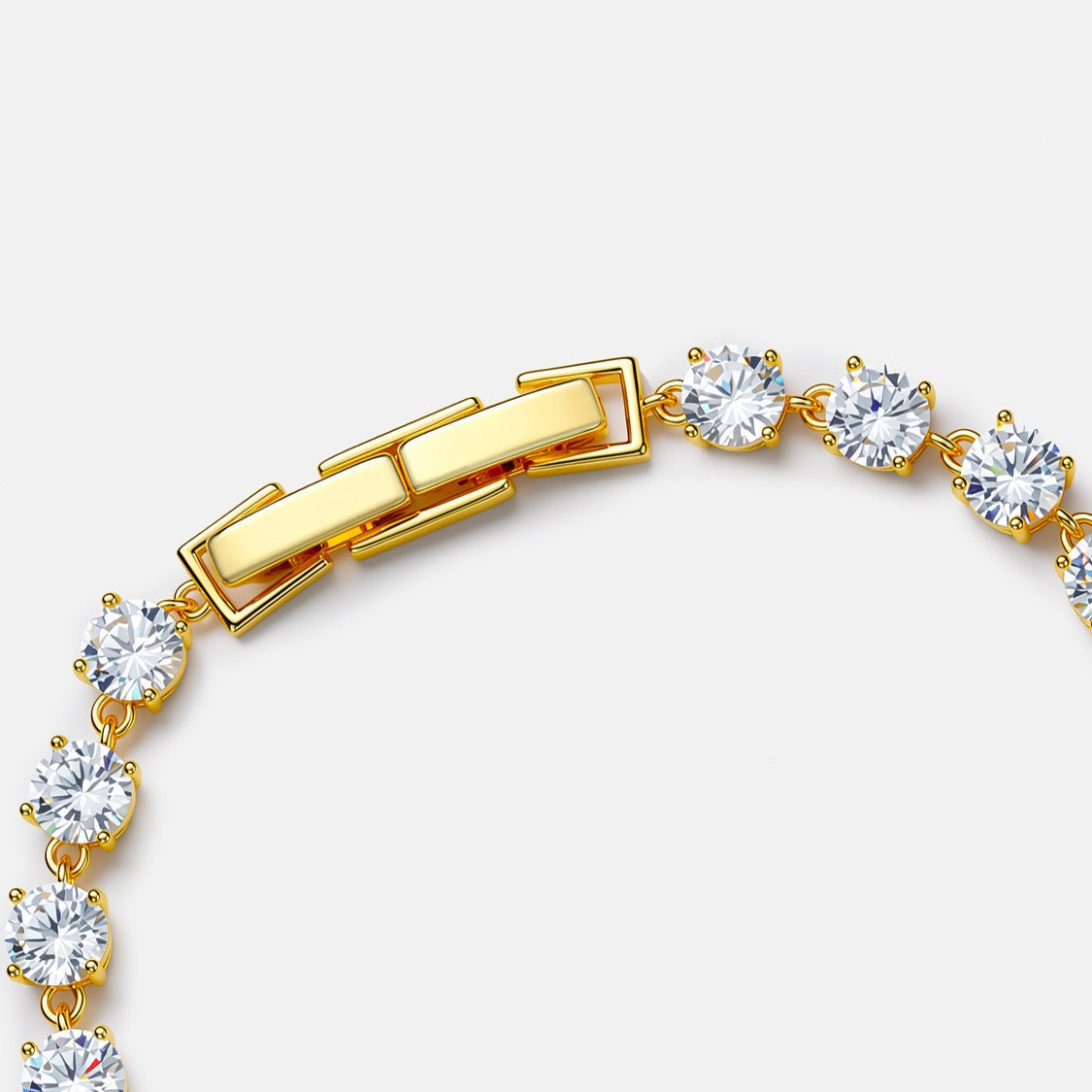 Floating Round-Cut Tennis Bracelet