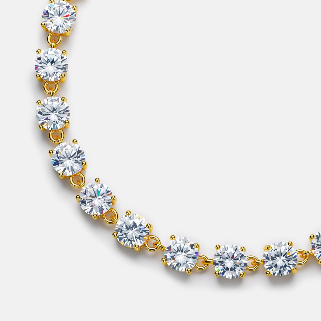 Floating Round-Cut Tennis Bracelet