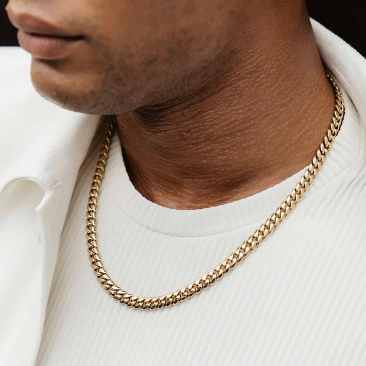 Miami Cuban Link Chain in 14K Gold - 8mm