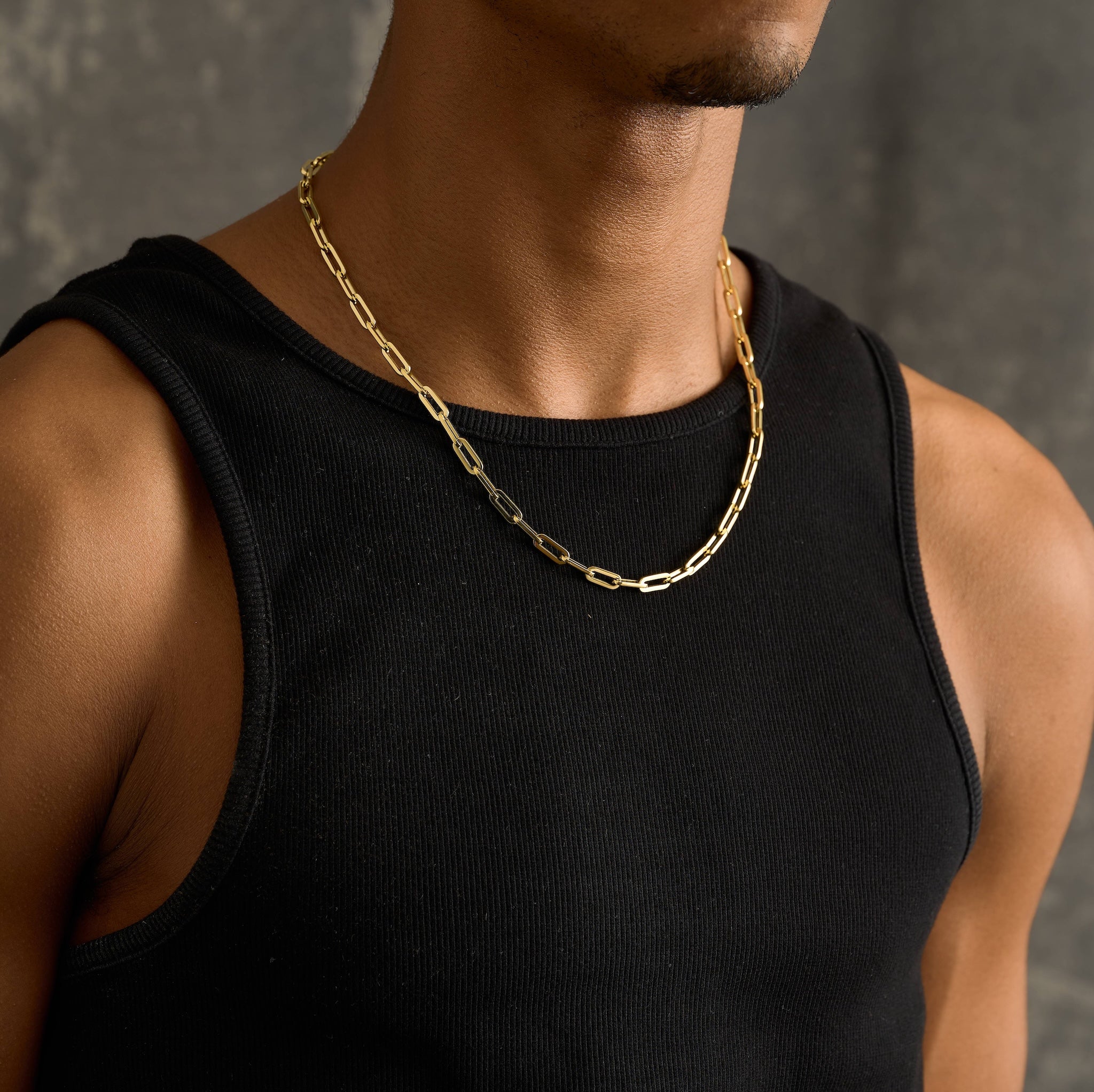 Paper Clip Chain in 14K Gold - 5mm