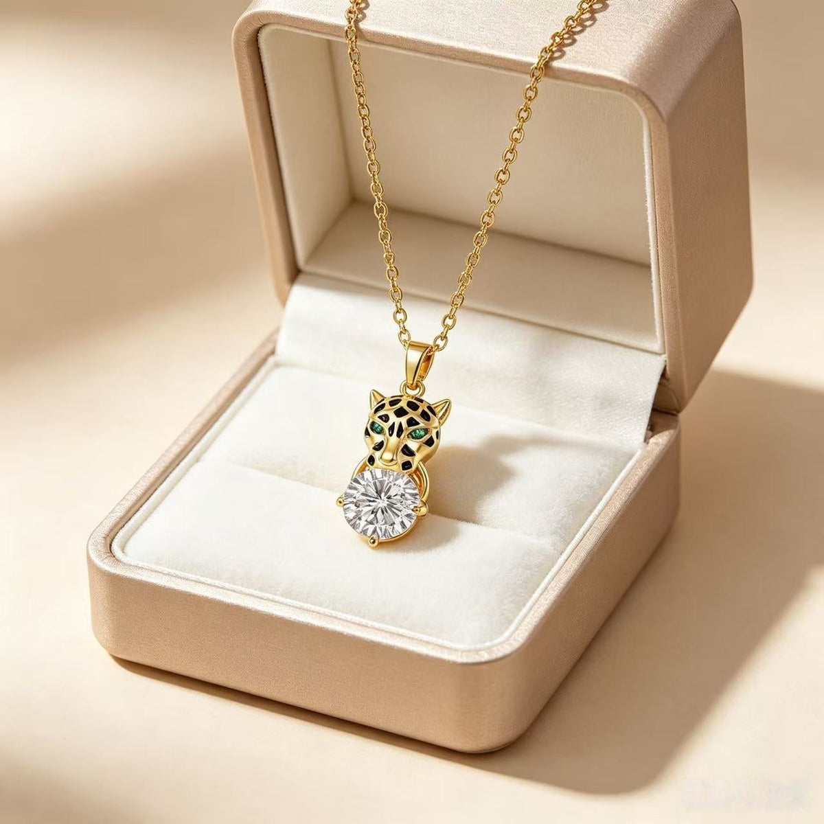 14K Gold Panther Pendant Necklace