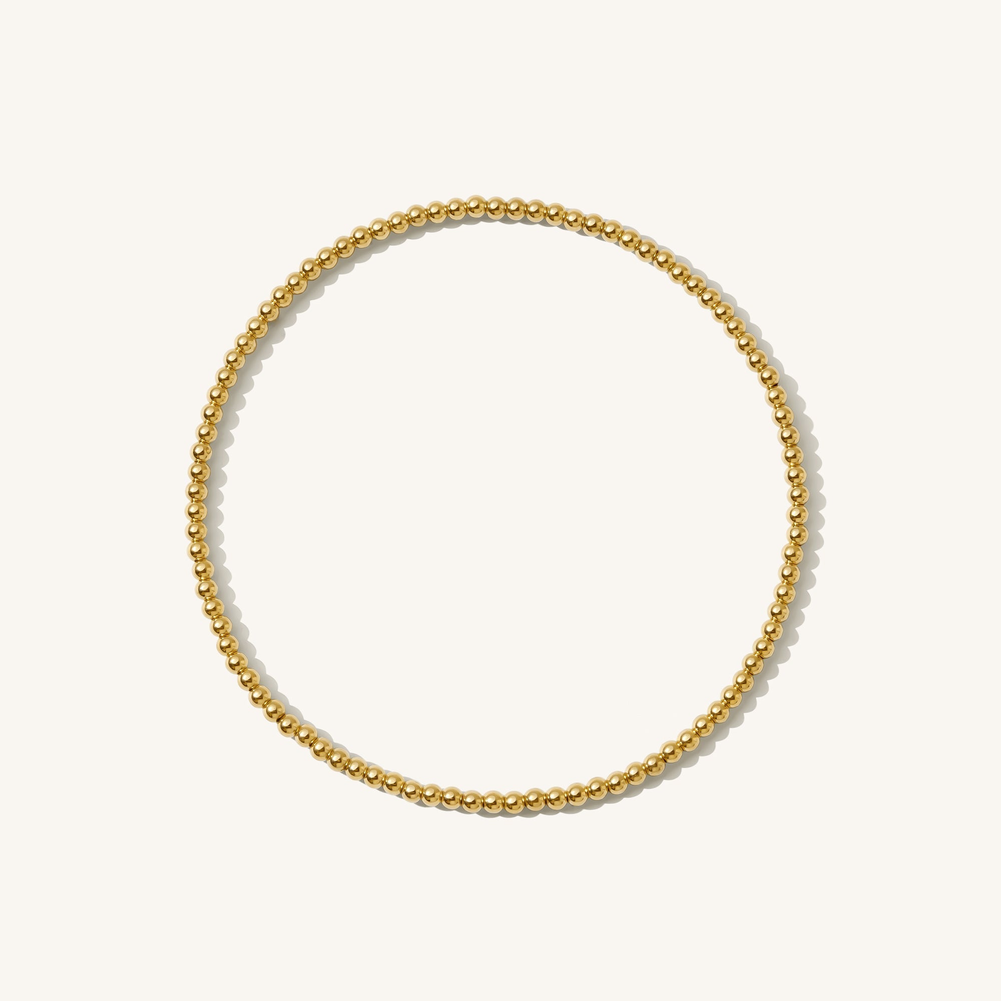 14K Gold Stretch Bead Bracelet