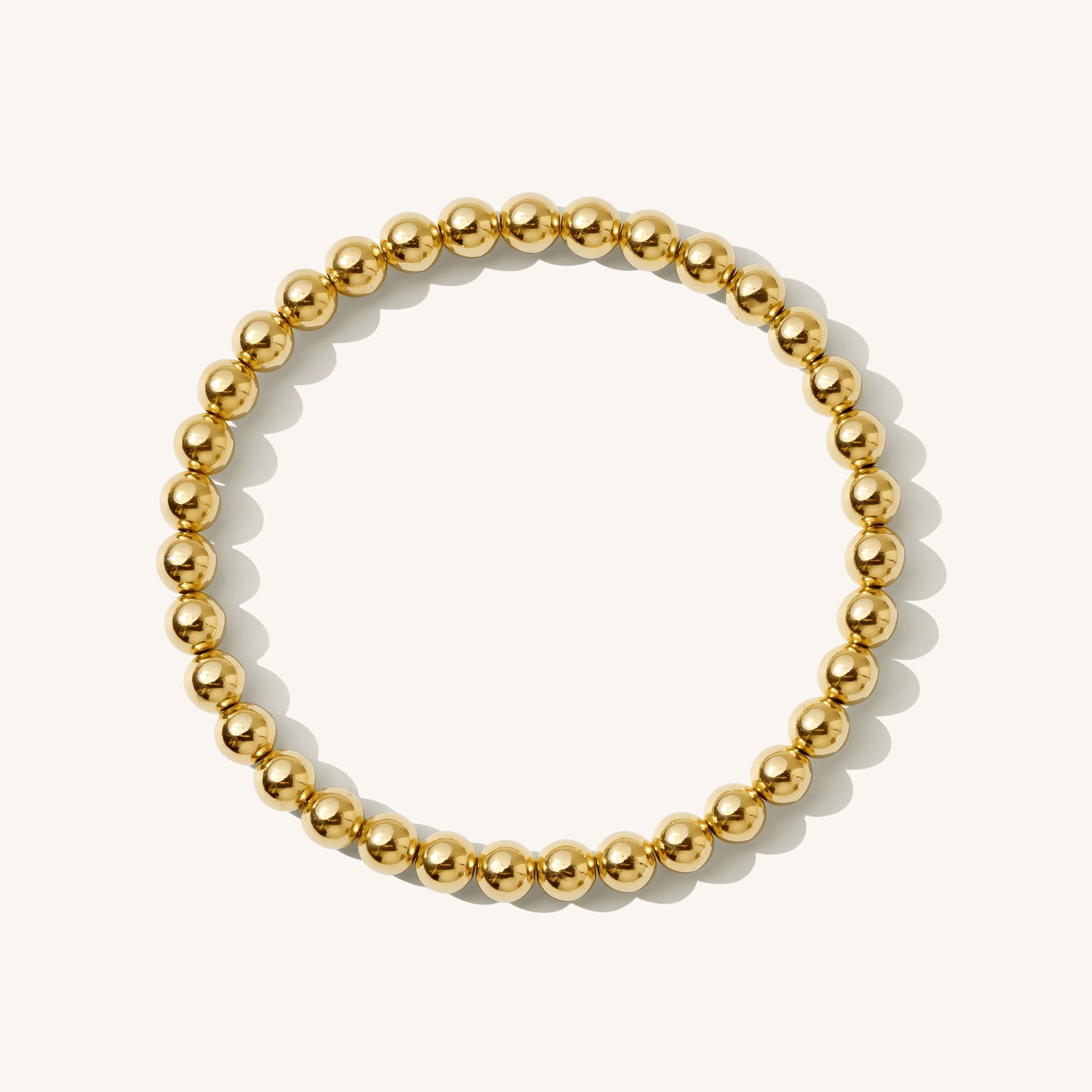 14K Gold Stretch Bead Bracelet