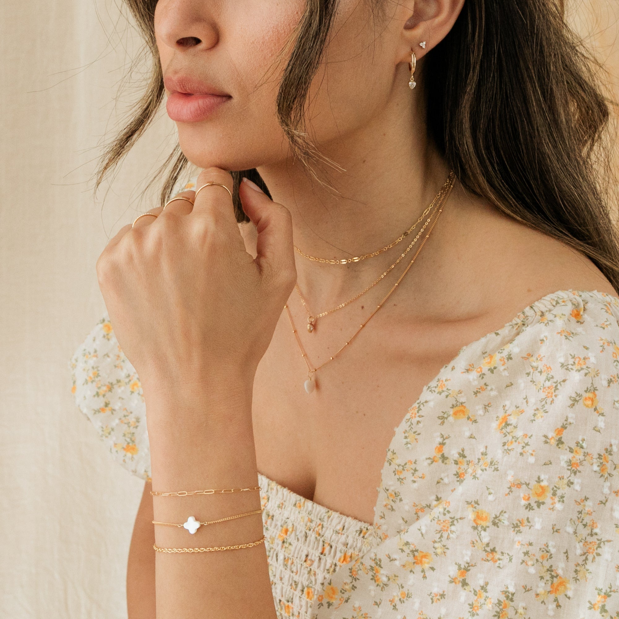 Tiny Heart CZ Hoop Earrings