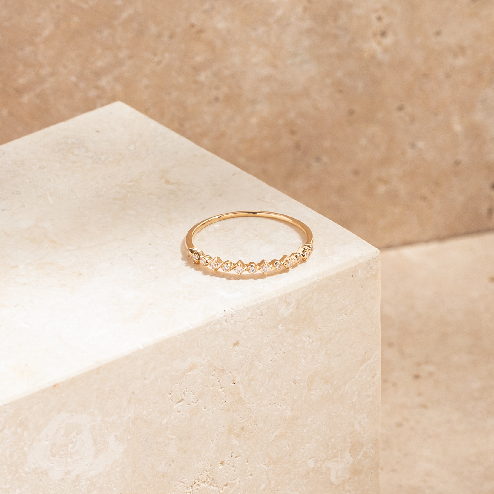 Alternating Diamond Ring