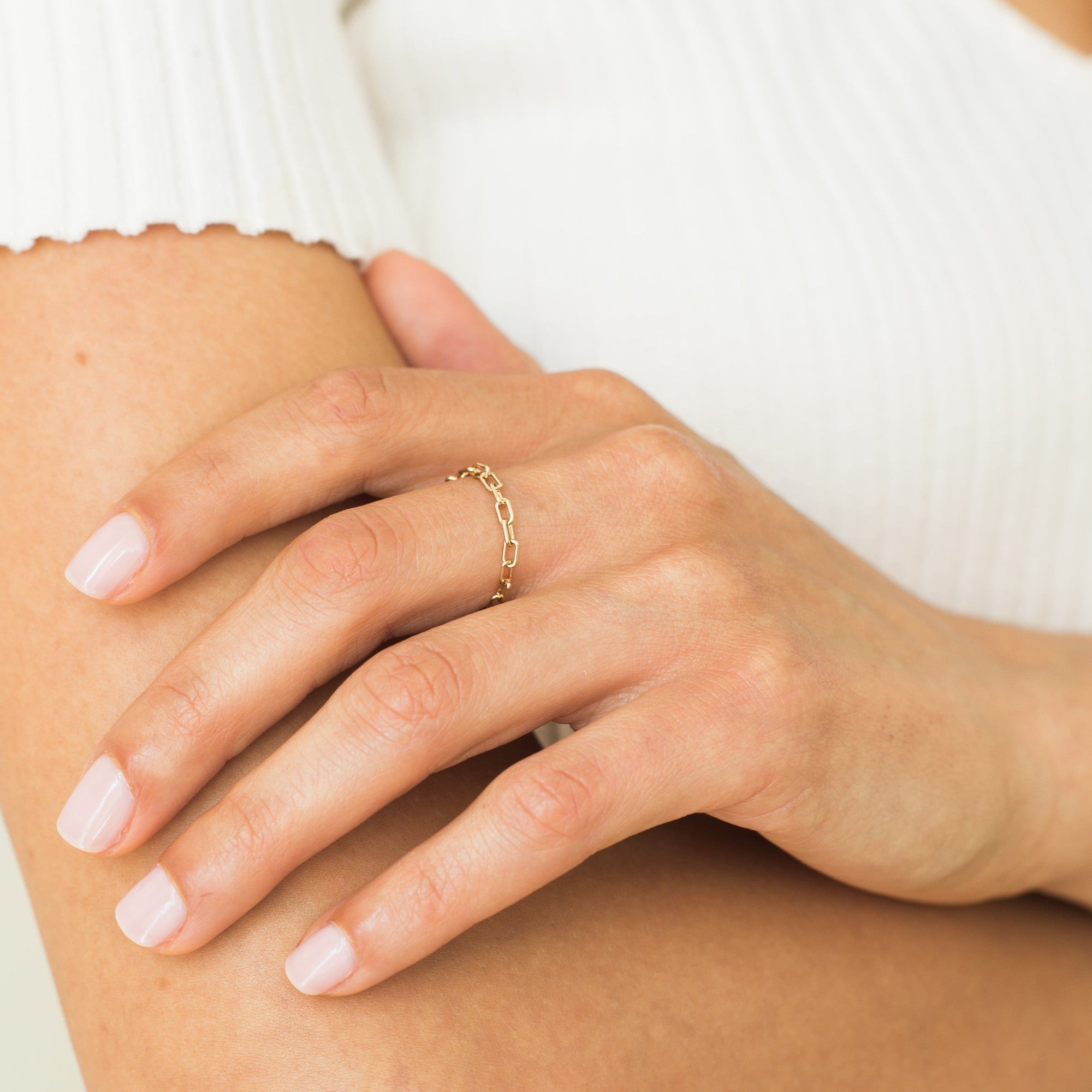 Paperclip Chain Ring