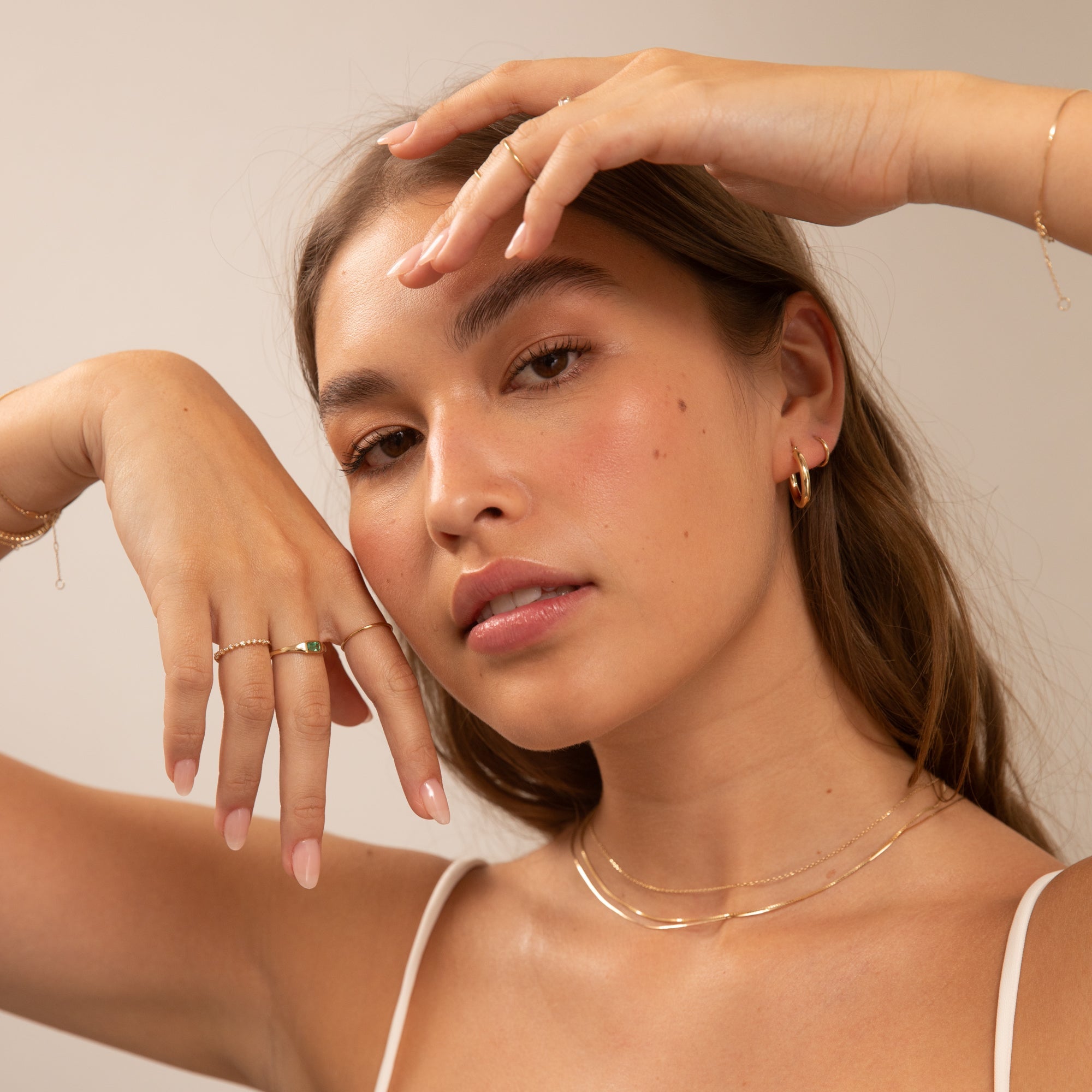 Medium Chunky Everyday Hoop Earrings