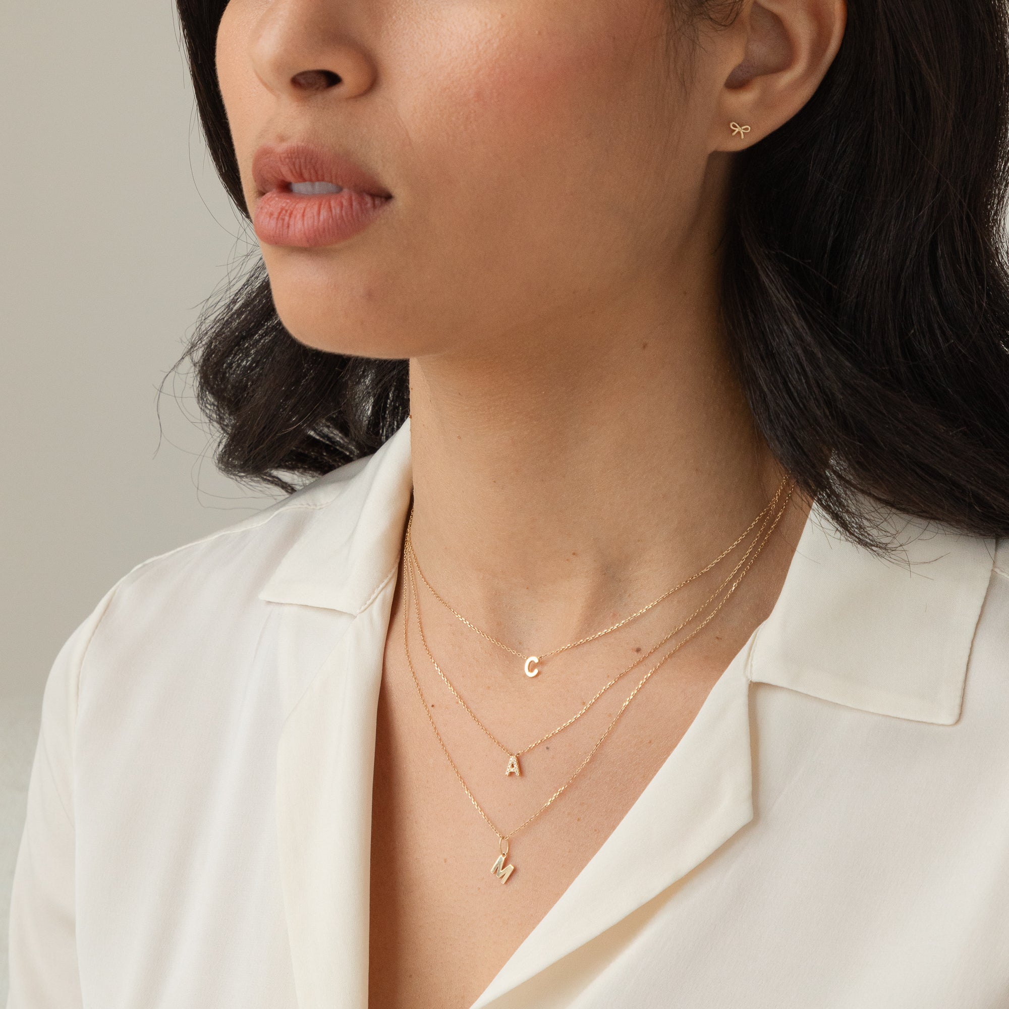 Tiny Bow Stud Earrings