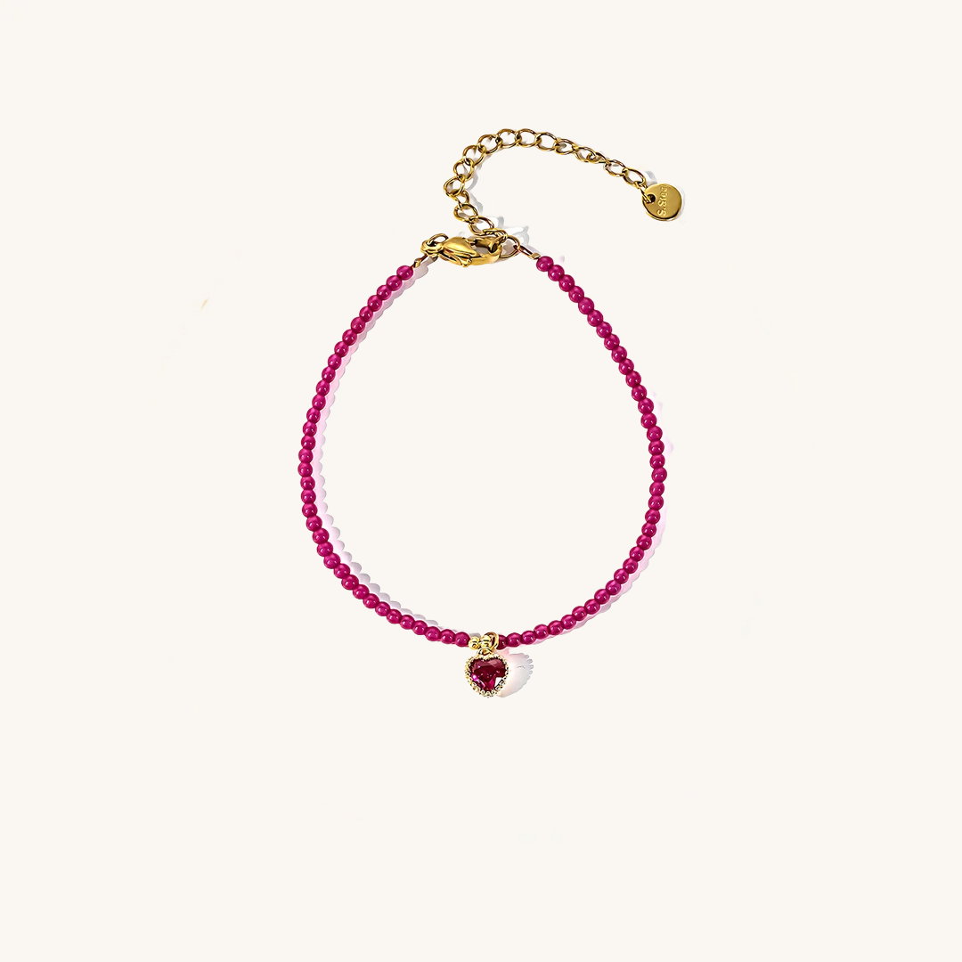 Red Heart Ruby Bracelet